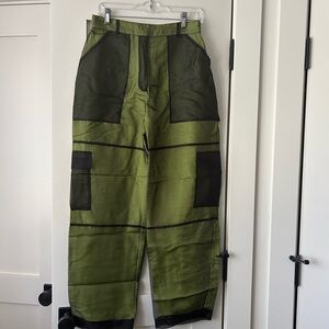 The Ragged Priest Green and Black Women’s Cargo Pants